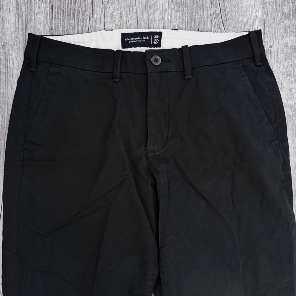 Abercrombie & Fitch Men’s Straight Chinos Black 30W 30L